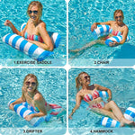 MT-2204008 Letto galleggiante gonfiabile in PVC a strisce verticali colorate, Colorful