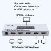 DTECH DT-7144A HDMI 2.0 1 In 4 Out 4K X 2K HD Splitter Video, Spina CN, DT-7144A