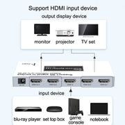 DTECH DT-7144A HDMI 2.0 1 In 4 Out 4K X 2K HD Splitter Video, Spina CN, DT-7144A
