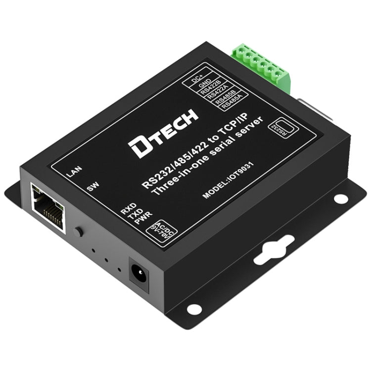 DTECH IOT9031 RS232/485/422 a TCP 3 in 1 server seriale, spina CN, IOT9031 RS232/485/422 To TCP