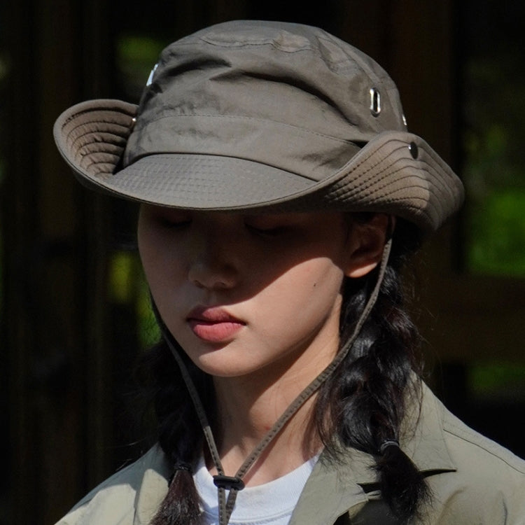 Cappello da pescatore versatile e traspirante con coulisse, Khaki, Black, Grey, Coffee, Dark Blue, Army Green