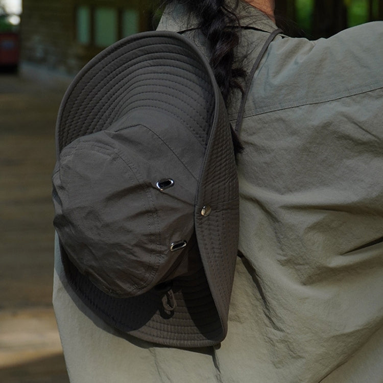 Cappello da pescatore versatile e traspirante con coulisse, Khaki, Black, Grey, Coffee, Dark Blue, Army Green