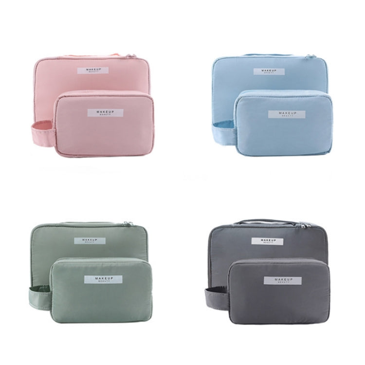 Borsa portaoggetti cosmetica portatile multifunzionale da viaggio di grande capacità, Matcha Green (Large), Cute Pink (Large), Mist Blue (Large), Dark Gray (Large), Matcha Green (Small), Cute Pink (Small), Mist Blue (Small), Dark Gray (Small)