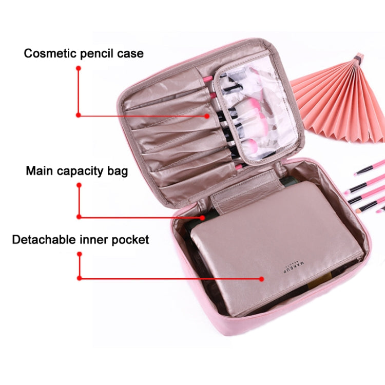 Borsa portaoggetti cosmetica portatile multifunzionale da viaggio di grande capacità, Matcha Green (Large), Cute Pink (Large), Mist Blue (Large), Dark Gray (Large), Matcha Green (Small), Cute Pink (Small), Mist Blue (Small), Dark Gray (Small)