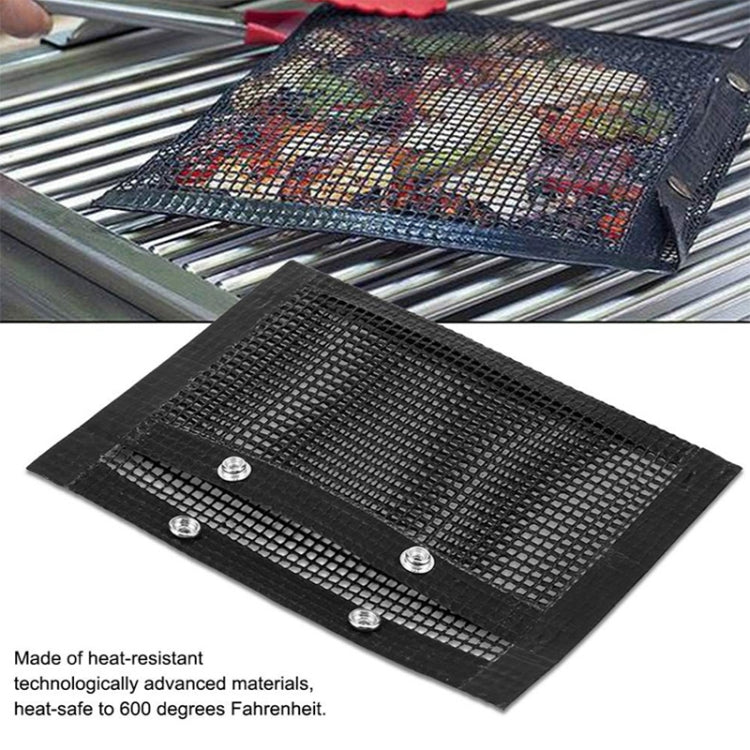 Borsa per grigliare in rete antiaderente per barbecue Vc005, dimensioni:, Black (24 x 14cm), Black (22 x 27cm), Black (30 x 27cm), Black (40 x 30cm)