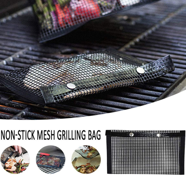 Borsa per grigliare in rete antiaderente per barbecue Vc005, dimensioni:, Black (24 x 14cm), Black (22 x 27cm), Black (30 x 27cm), Black (40 x 30cm)