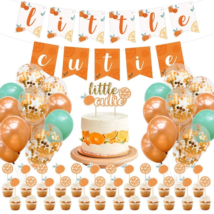 Decorazione per feste di compleanno per bambini a tema motivo agrumi, Baby Birthday Party Decoration
