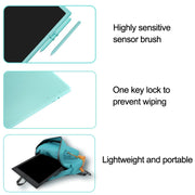 Lavagna LCD da 10 pollici Lavagna disegnata a mano per bambini, stile:, Black Monochrome, Light Blue Monochrome, Light Pink Monochrome, Black Colorful, Light Blue Colorful, Light Pink Colorful