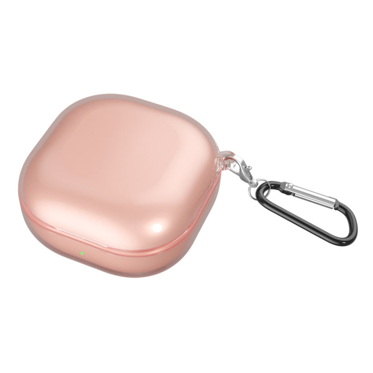 Custodia per auricolari in TPU ad alta trasparenza per Samsung Galaxy Buds Pro/Live, Transparent, Pink Gold, Black, Purple