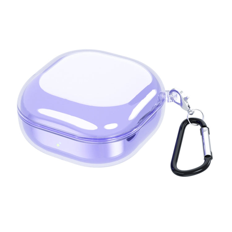 Custodia per auricolari in TPU ad alta trasparenza per Samsung Galaxy Buds Pro/Live, Transparent, Pink Gold, Black, Purple