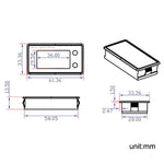 Misuratore di tensione digitale 8-100V LCD impermeabile IPX7