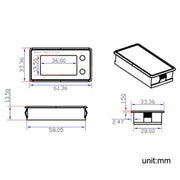 Misuratore di tensione con display digitale a batteria al litio piombo-acido a due fili LCD impermeabile, 8-100V (White), 8-100V (Blue), 8-72V (White), 8-72V (Blue)