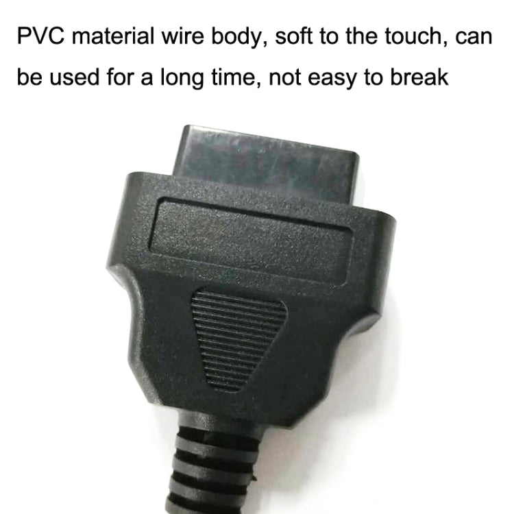 Cavo diagnostico per computer per auto con cavo di conversione femmina da 16 pin USB AM a OBD2, 16PIN