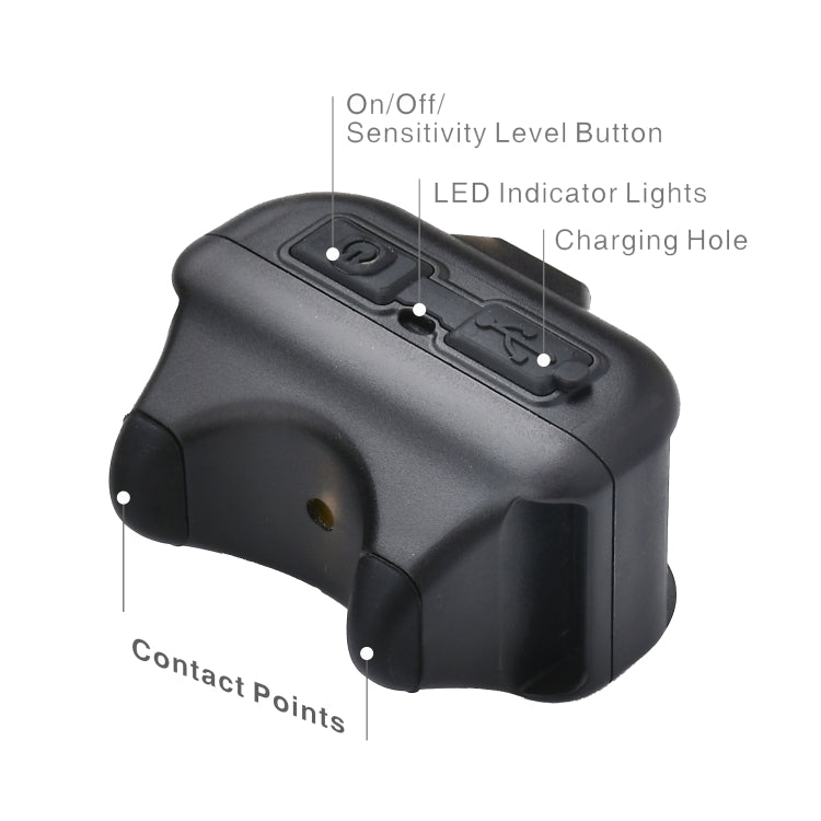 Pet Collar Trainer Ricaricabile Automatic Bark Stop, Automatic Bark Stop Black, Automatic Bark Stop Black White Spots