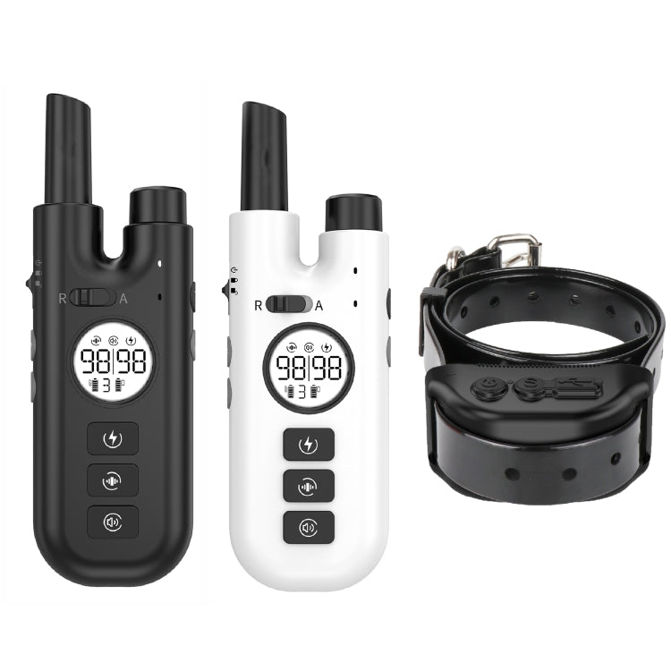 Collare di arresto automatico dell'abbaiare con addestratore di cani con telecomando intelligente, Collar Black, Collar White