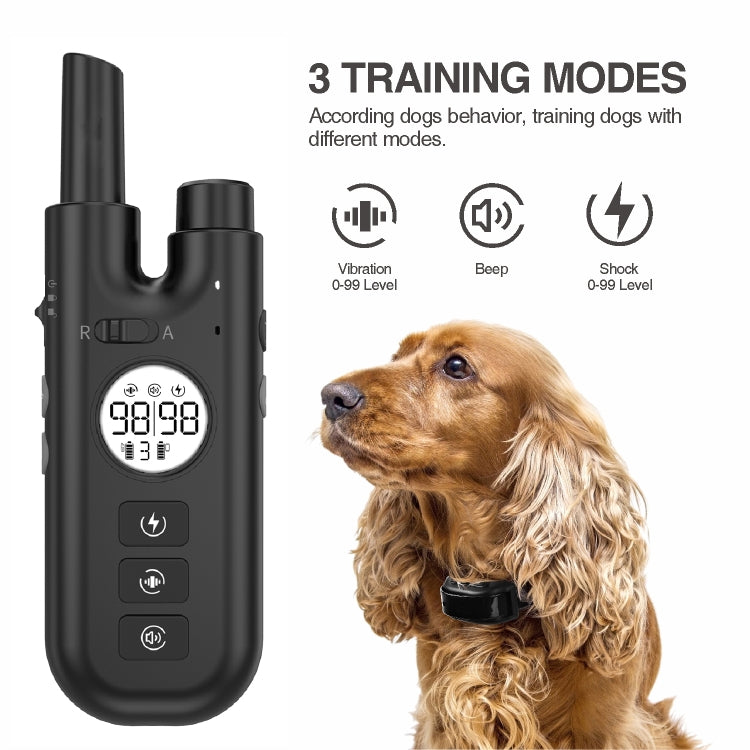 Collare di arresto automatico dell'abbaiare con addestratore di cani con telecomando intelligente, Collar Black, Collar White