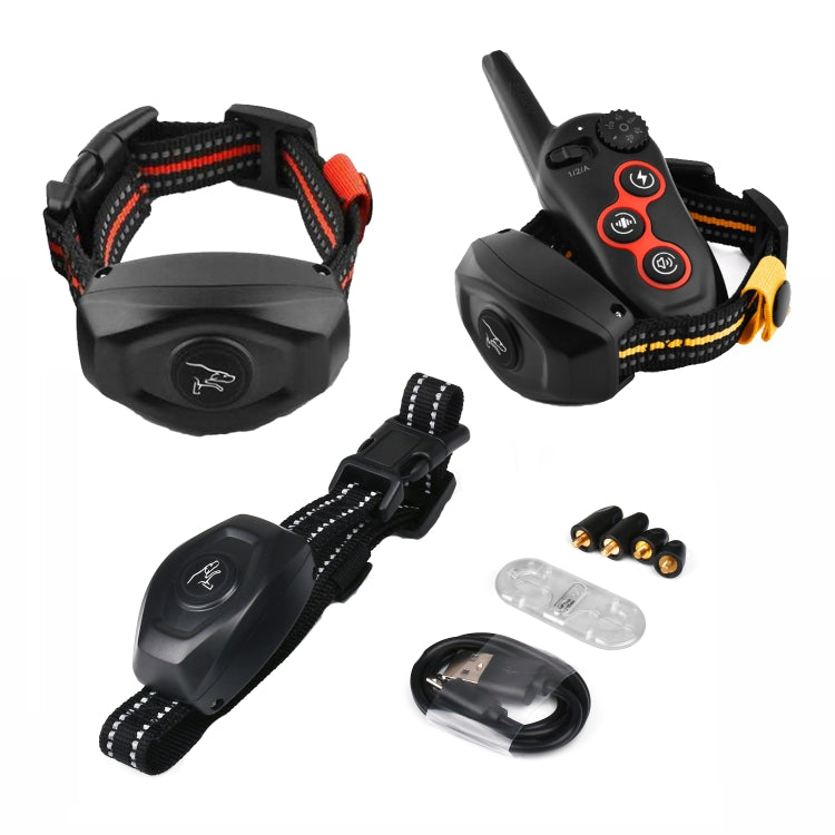 Dispositivo di controllo automatico dell'abbaiare del collare del collare del cane dell'addestratore di telecomando, 1 Drag 1 Red, 1 Drag 1 Black, 1 Drag 1 Orange, 1 Drag 2 Red+Orange