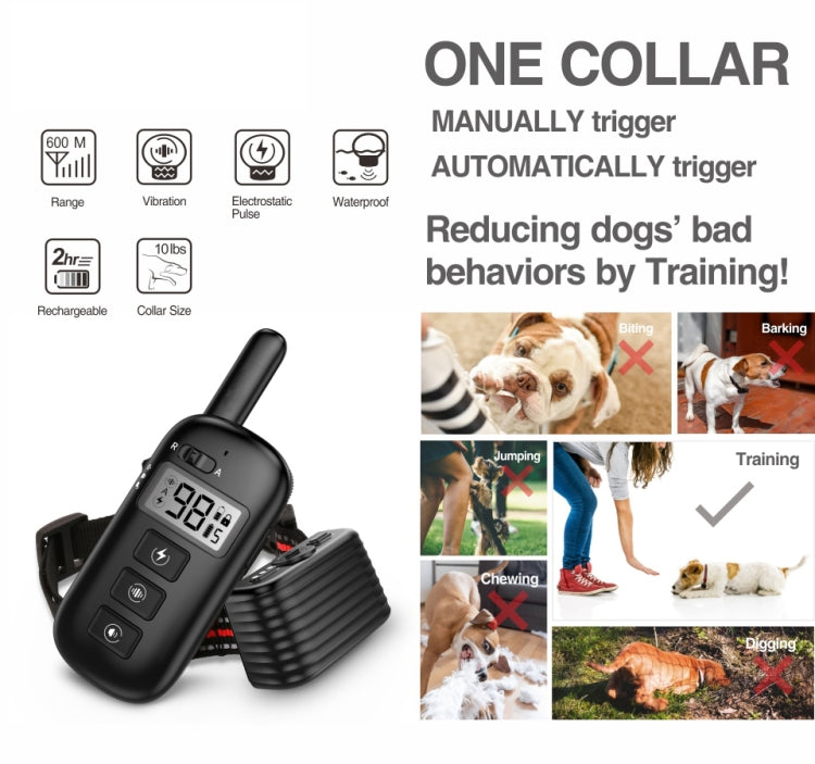 Collare per cani da addestramento con telecomando Dispositivo automatico per fermare la corteccia, 1 Drag 1 (Red), 1 Drag 1 (Black), 1 Drag 1 (Orange), 1 Drag 2 (Orange+Red), 1 Drag 3