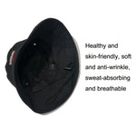 GEGEEN DOMOG Cappello da pescatore a tesa larga Cappello da vaso retrò con coulisse antivento, Khaki, Black