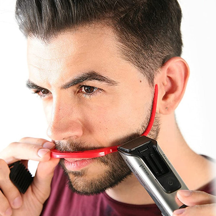 2 set di strumenti per barbiere da barba per lo styling della barba, stile:, Shape Ruler+Pen, Shape Ruler+Pen+Bearded Model, Shape Ruler x 2+Pen+Bearded Model