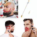 2 set di strumenti per barbiere da barba per lo styling della barba, stile:, Shape Ruler+Pen, Shape Ruler+Pen+Bearded Model, Shape Ruler x 2+Pen+Bearded Model