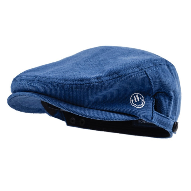 Cappello retrò in velluto a coste con berretto a lettera rovescia