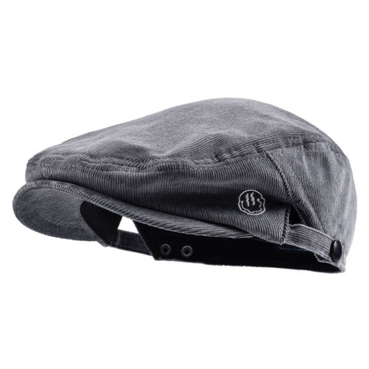 Cappello retrò da strada in velluto a coste con berretto a lettera rovesciata, Blue, Black, Grey, Coffee, Deep Gray