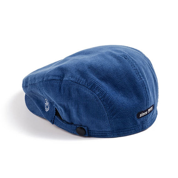 Cappello retrò da strada in velluto a coste con berretto a lettera rovesciata, Blue, Black, Grey, Coffee, Deep Gray