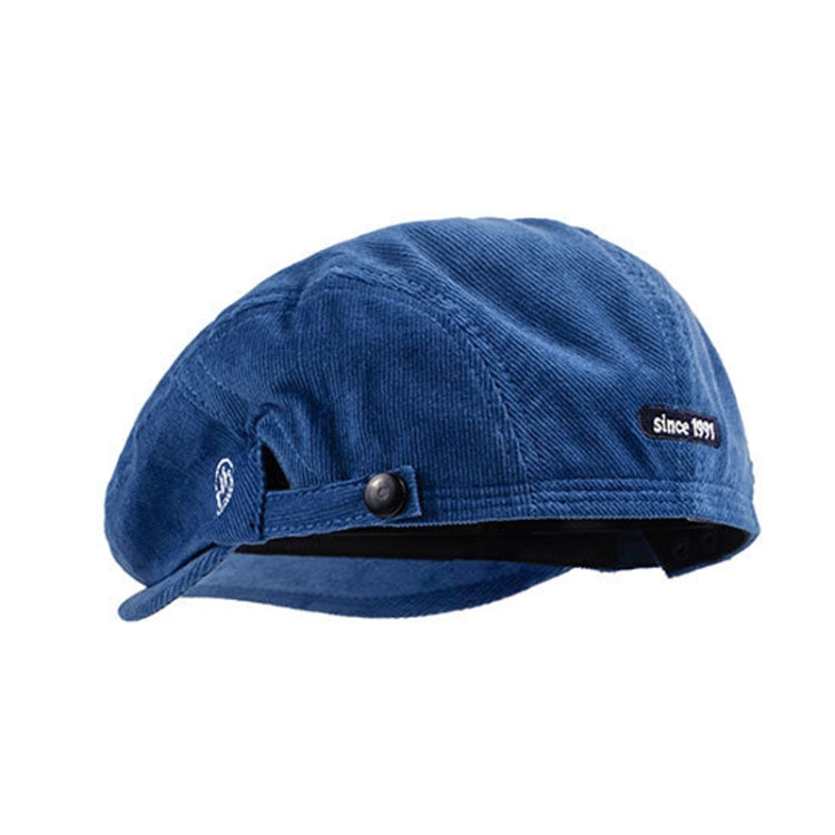Cappello retrò da strada in velluto a coste con berretto a lettera rovesciata, Blue, Black, Grey, Coffee, Deep Gray