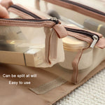Borsa cosmetica in rete impermeabile portatile da viaggio da donna 4 in 1, Red, Green, Black, Violet, Khaki, Cherry Pink