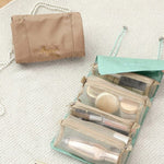 Borsa cosmetica in rete impermeabile portatile da viaggio da donna 4 in 1, Red, Green, Black, Violet, Khaki, Cherry Pink
