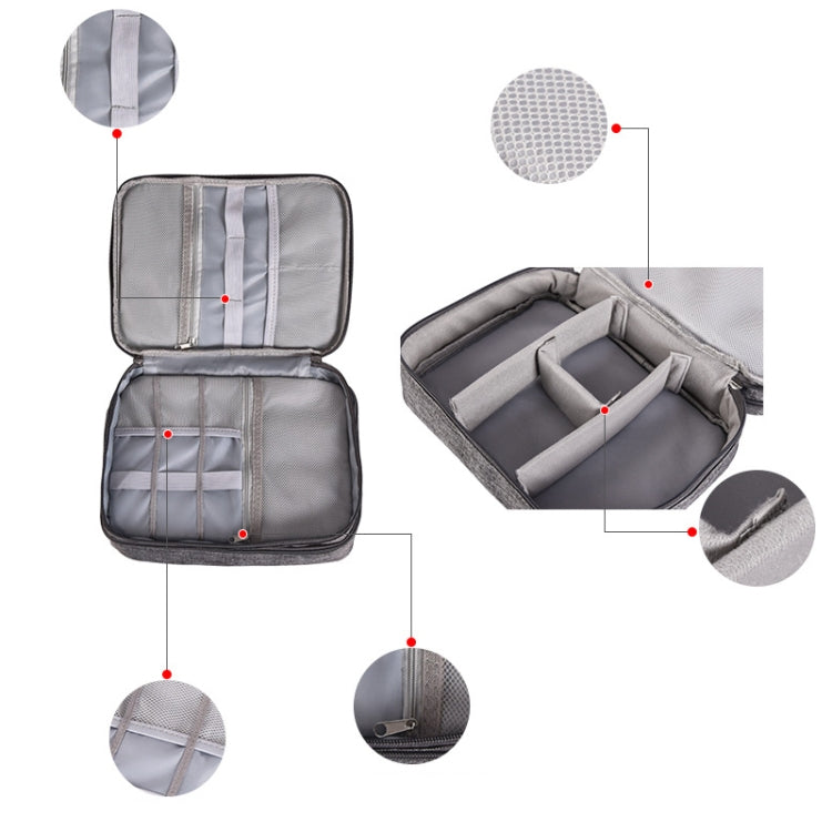 Custodia per cavo di alimentazione per auricolari digitali elettronici multifunzionali da 5 pollici, Purple, Black, Wine Red, Dark Gray, Green, Lake Blue