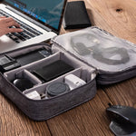 Custodia per cavo di alimentazione per auricolari digitali elettronici multifunzionali da 5 pollici, Purple, Black, Wine Red, Dark Gray, Green, Lake Blue