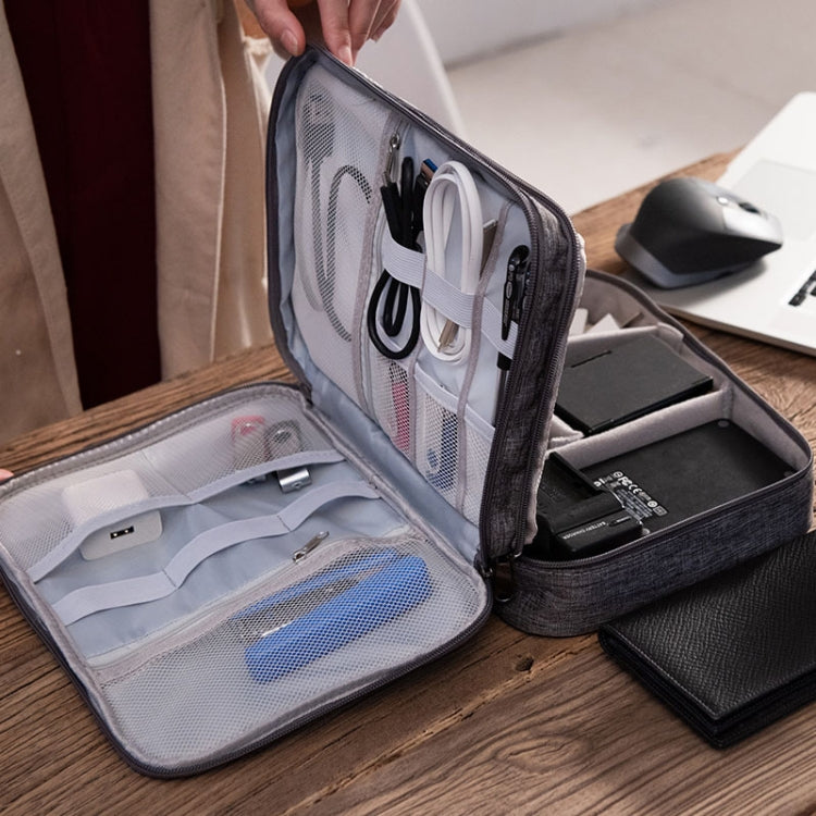 Custodia per cavo di alimentazione per auricolari digitali elettronici multifunzionali da 5 pollici, Purple, Black, Wine Red, Dark Gray, Green, Lake Blue