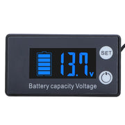 Voltmetro CC con display digitale a due righe Misuratore di carica della batteria al litio al piombo, colore:, Red, Green, Blue, White, Red+Temperature, Green+Temperature, Blue+Temperature, White+Temperature