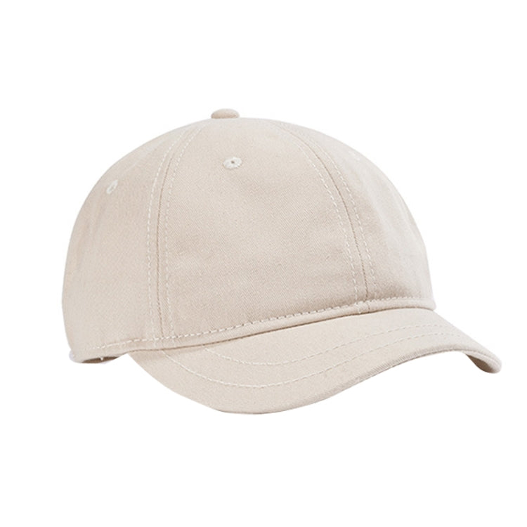 Soft Top Retro All-match Cappello a tesa corta Cappello con visiera a testa grande, Black, Grey, Navy, Coffee, Army Green, Beige White