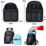 Borsa per la fodera dello zaino del computer Borsa per la conservazione dell'organizzatore della separazione della cartella della scuola, Small Black, Small Pink, Small Light Blue, Small Blue Firebird, Small Gray, Small Pink Stripe, Small Navy Stripe  ...