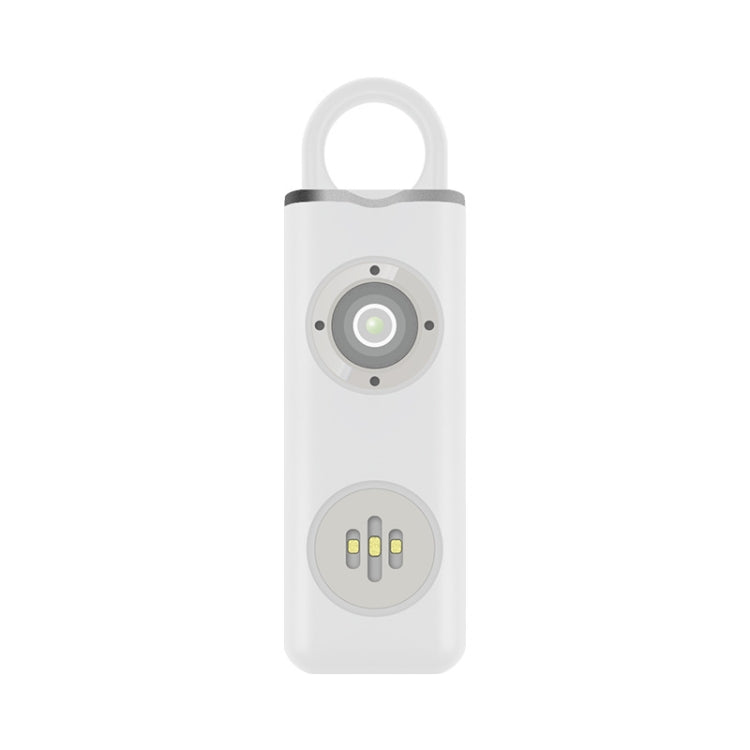 Portachiavi di autodifesa studentessa ricaricabile con allarme anti-lupo, Rechargeable White, Rechargeable Black