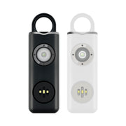 Portachiavi di autodifesa studentessa ricaricabile con allarme anti-lupo, Rechargeable White, Rechargeable Black