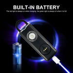 Portachiavi di autodifesa studentessa ricaricabile con allarme anti-lupo, Rechargeable White, Rechargeable Black