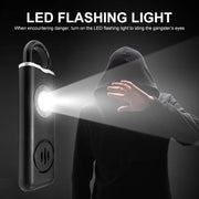 Portachiavi di autodifesa studentessa ricaricabile con allarme anti-lupo, Rechargeable White, Rechargeable Black