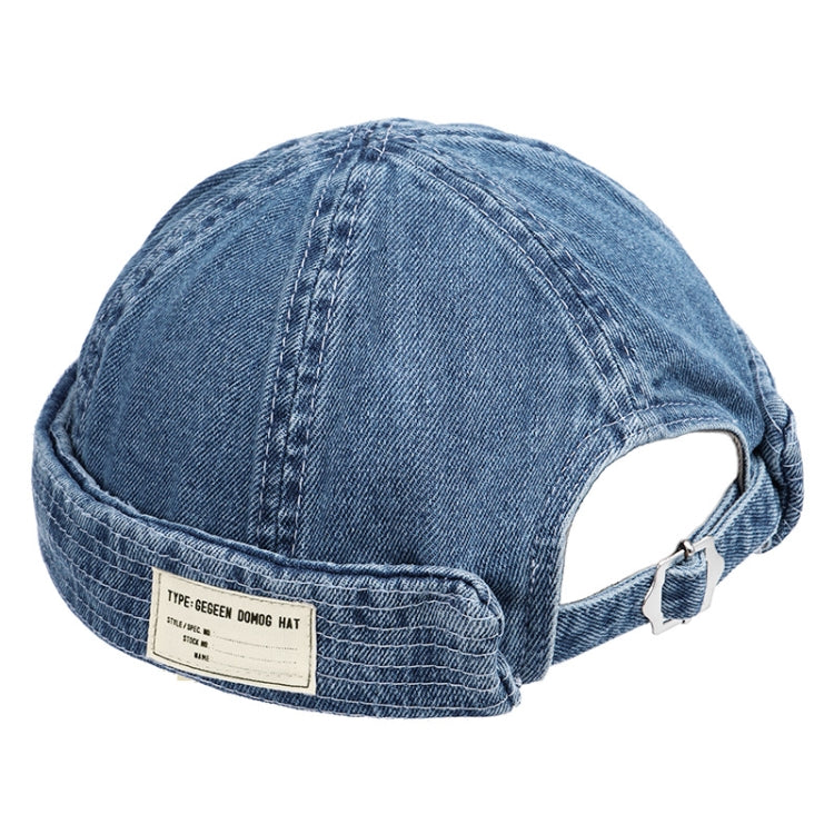 GEGEEN DOMOG Cappello da padrone di casa da cowboy Cappello da melone letterario Cappello da marinaio retrò, Denim Blue