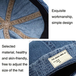 GEGEEN DOMOG Cappello da padrone di casa da cowboy Cappello da melone letterario Cappello da marinaio retrò, Denim Blue