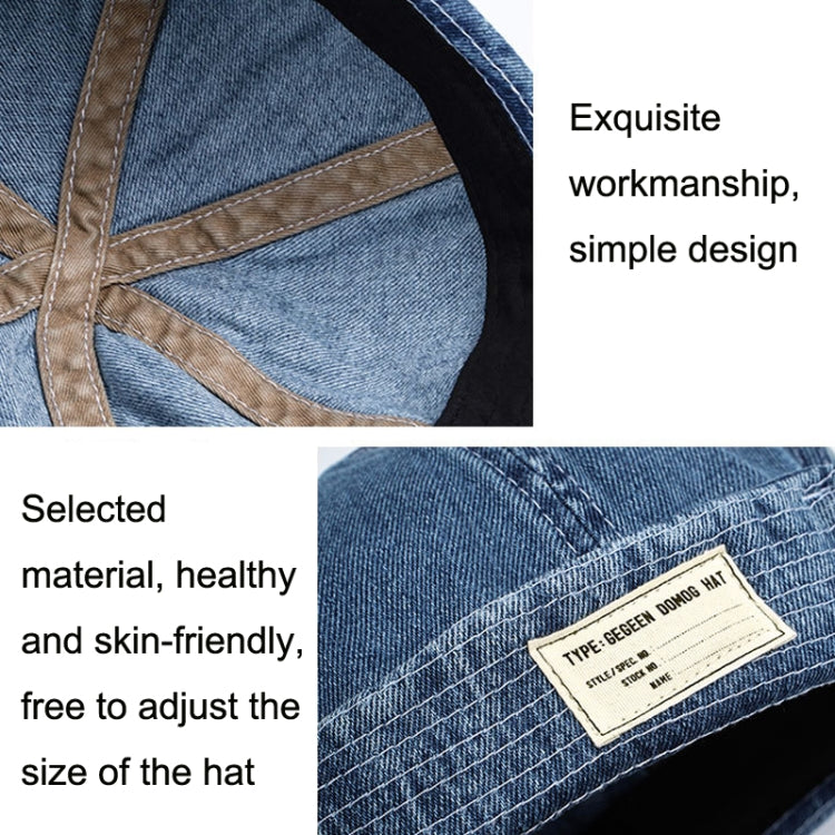 GEGEEN DOMOG Cappello da padrone di casa da cowboy Cappello da melone letterario Cappello da marinaio retrò, Denim Blue