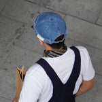 GEGEEN DOMOG Cappello da padrone di casa da cowboy Cappello da melone letterario Cappello da marinaio retrò, Denim Blue