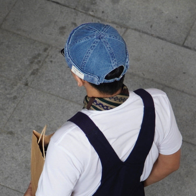 GEGEEN DOMOG Cappello da padrone di casa da cowboy Cappello da melone letterario Cappello da marinaio retrò, Denim Blue