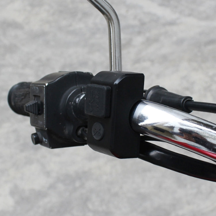 Caricabatterie per cellulare Dual USB per moto 5V 3A Ricarica rapida, 5V 3A Black
