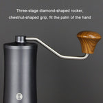 Smerigliatrice manuale per chicchi di caffè a manovella a doppio albero con anima in acciaio inossidabile, Manual Stainless Steel