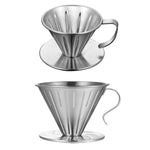 Filtro per caffè pour-over in acciaio inossidabile a doppio strato, dimensioni:, Small, Large