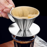 Filtro per caffè pour-over in acciaio inossidabile a doppio strato, dimensioni:, Small, Large